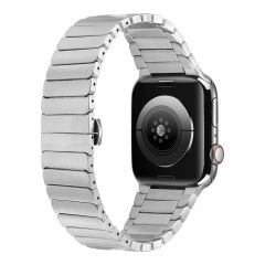 Apple Watch 10 46 mm uyumlu Metal Kordon Baklalı Model Bilezik Paslanmaz Çelik Kayış