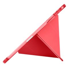 iPad Pro 11 M4 2024 uyumlu Kapaklı Kılıf Kalem Bölmeli Tri Fold Standlı Uyku Modlu Akıllı Kapak Kırmızı