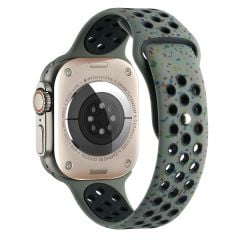 Apple Watch 7 8 9 41 mm uyumlu Spor Kordon Yeni Seri Delikli Silikon Kayış
