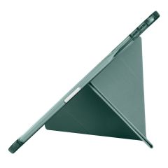 iPad Pro 11 M4 2024 uyumlu Kapaklı Kılıf Kalem Bölmeli Tri Fold Standlı Uyku Modlu Akıllı Kapak Koyu Yeşil