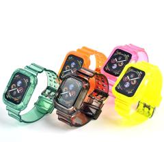 Apple Watch Silikon Kordon Renkli Şeffaf Spor Kayış - 6 Renk