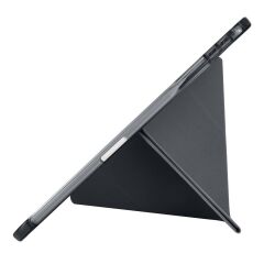 iPad Pro 11 M4 2024 uyumlu Kapaklı Kılıf Kalem Bölmeli Tri Fold Standlı Uyku Modlu Akıllı Kapak Siyah