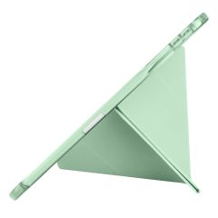 iPad Pro 11 M4 2024 uyumlu Kapaklı Kılıf Kalem Bölmeli Tri Fold Standlı Uyku Modlu Akıllı Kapak Yeşil
