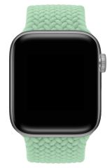 Apple Watch 8 45 mm uyumlu Örgü Solo Loop Kordon Small (12,7 cm) Kayış Su Yeşili
