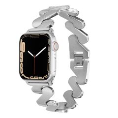 Apple Watch 10 46 mm uyumlu Metal Kordon Zikzak Tasarım Bilezik Paslanmaz Çelik Kayış Gümüş