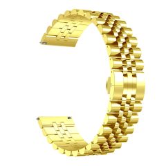 Xiaomi Mi Watch Uyumlu Metal Kordon Rolex Style Jubilee Hafif Metal Kayış Gold