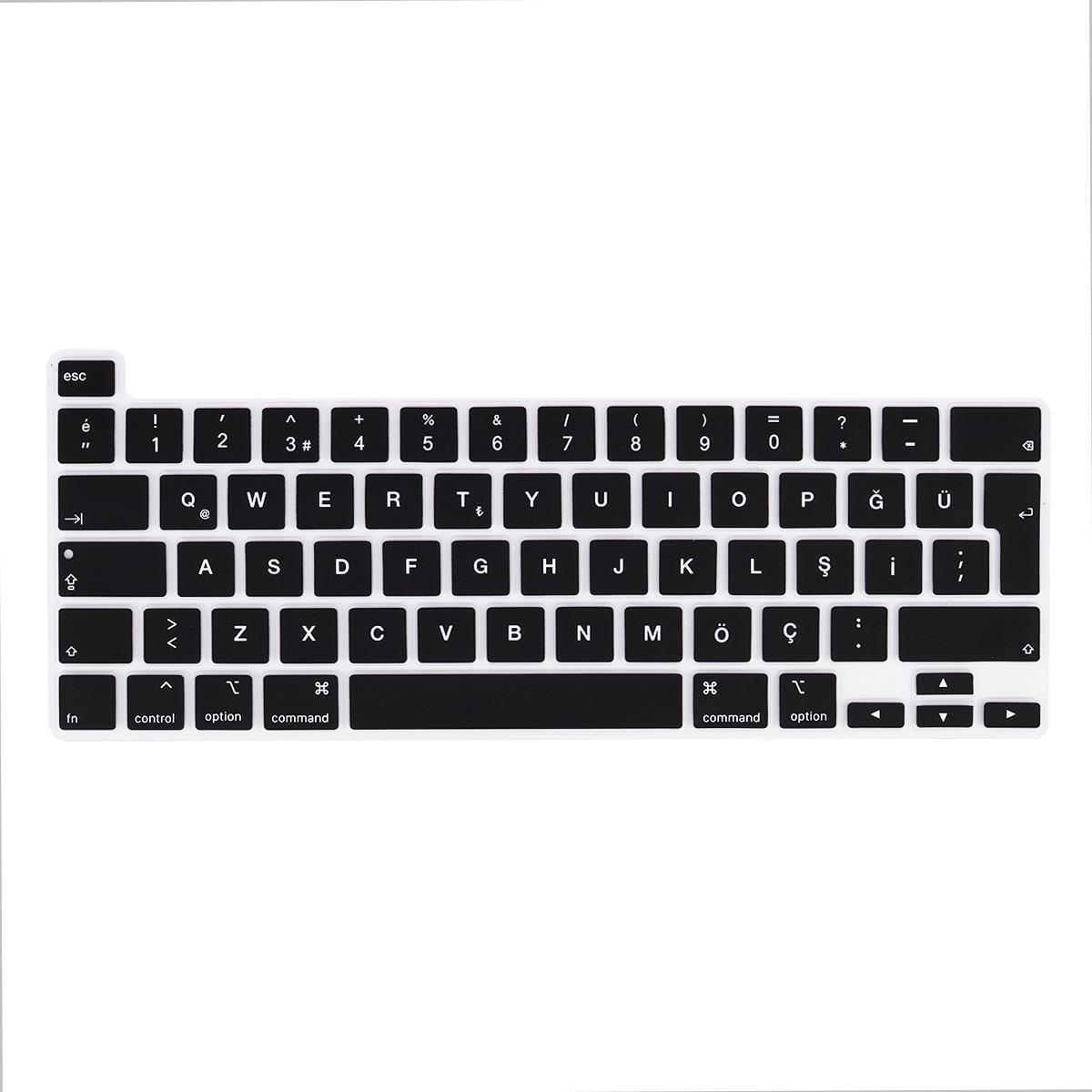 MacBook Pro 13 M2 2022 Klavye Koruyucu 13.3'' Uyumlu Türkçe Q Silikon Ped