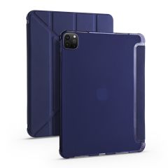 Apple iPad Pro 11 2021 3. Nesil Kılıf Kalem Bölmeli Premium Smart Standlı Tablet Kılıfı Lacivert