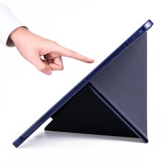Apple iPad Pro 11 2021 3. Nesil Kılıf Kalem Bölmeli Premium Smart Standlı Tablet Kılıfı Lacivert