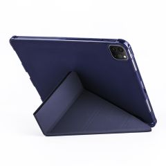 Apple iPad Pro 11 2021 3. Nesil Kılıf Kalem Bölmeli Premium Smart Standlı Tablet Kılıfı Lacivert