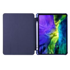 Apple iPad Pro 11 2021 3. Nesil Kılıf Kalem Bölmeli Premium Smart Standlı Tablet Kılıfı Lacivert
