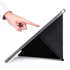 Apple iPad Pro 11 2021 3. Nesil Kılıf Kalem Bölmeli Premium Smart Standlı Tablet Kılıfı Siyah