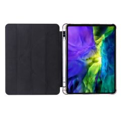 Apple iPad Pro 11 2021 3. Nesil Kılıf Kalem Bölmeli Premium Smart Standlı Tablet Kılıfı Siyah