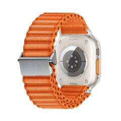 Apple Watch 10 46 mm uyumlu Kumaş Kordon Naylon Hasır Örgü Kayış