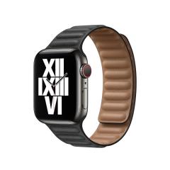 Apple Watch 42 mm 44 mm Uyumlu Baklalı Model Deri Kordon Mıknatıslı Deri Kayış Premium