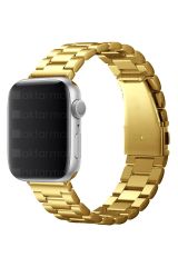 Apple Watch 10 46 mm uyumlu Metal Kordon Paslanmaz Çelik Baklalı Model Kayış