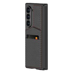 Samsung Galaxy Z Fold 6 uyumlu Kartlıklı Kılıf Yatay Dikey Standlı Kamera Korumalı Premium Kapak