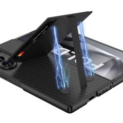 Samsung Galaxy Z Fold 6 uyumlu Kartlıklı Kılıf Yatay Dikey Standlı Kamera Korumalı Premium Kapak