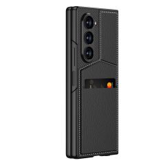 Samsung Galaxy Z Fold 6 uyumlu Kartlıklı Kılıf Yatay Dikey Standlı Kamera Korumalı Premium Kapak