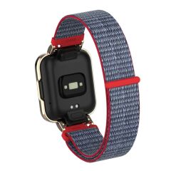 Xiaomi Mi Watch Lite uyumlu Spor Loop Kordon & Kasa Koruma 2 in 1 Hasır Örgü Cırtlı Kayış Velcro No: 17