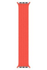 Apple Watch 8 45 mm uyumlu Örgü Solo Loop Kordon Large (16 cm) Kayış Turuncu