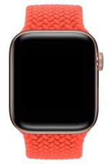 Apple Watch 8 45 mm uyumlu Örgü Solo Loop Kordon Large (16 cm) Kayış Turuncu