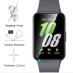 Galaxy Fit 3 uyumlu Ekran Koruyucu 3D Tam Kapatan Kavisli PPMA Nano Cam