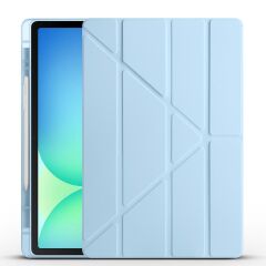 Galaxy Tab S10 FE+ Plus 13.1'' SM-X620 2025 uyumlu Kapaklı Kılıf Kalem Bölmeli Standlı Uyku Modlu