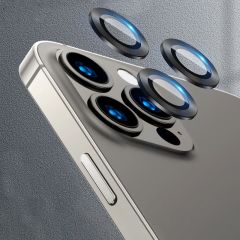 iPhone 13 Pro Max Kamera Lens Koruyucu Cam Tempered Glass Siyah