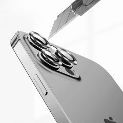 iPhone 13 Pro Max Kamera Lens Koruyucu Cam Tempered Glass Siyah