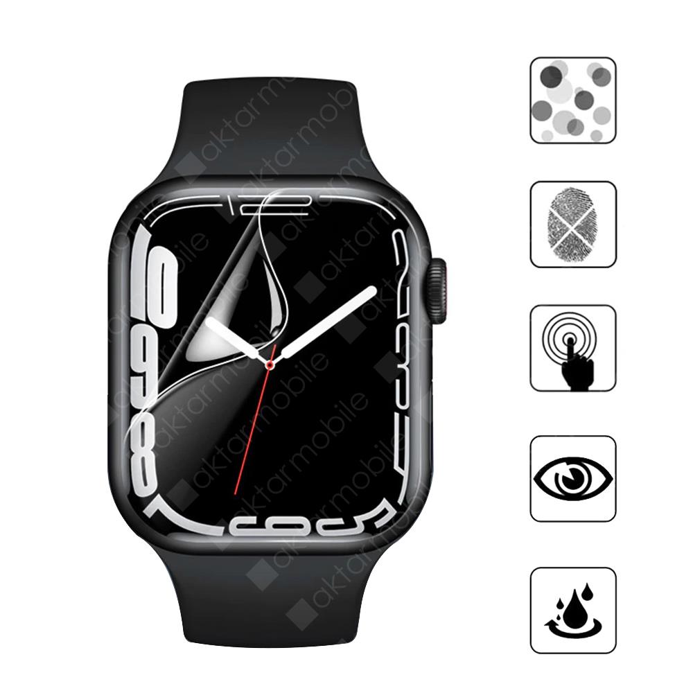 Apple Watch 8 45 mm uyumlu Ekran Koruyucu TPU Saat Ekranı Koruma