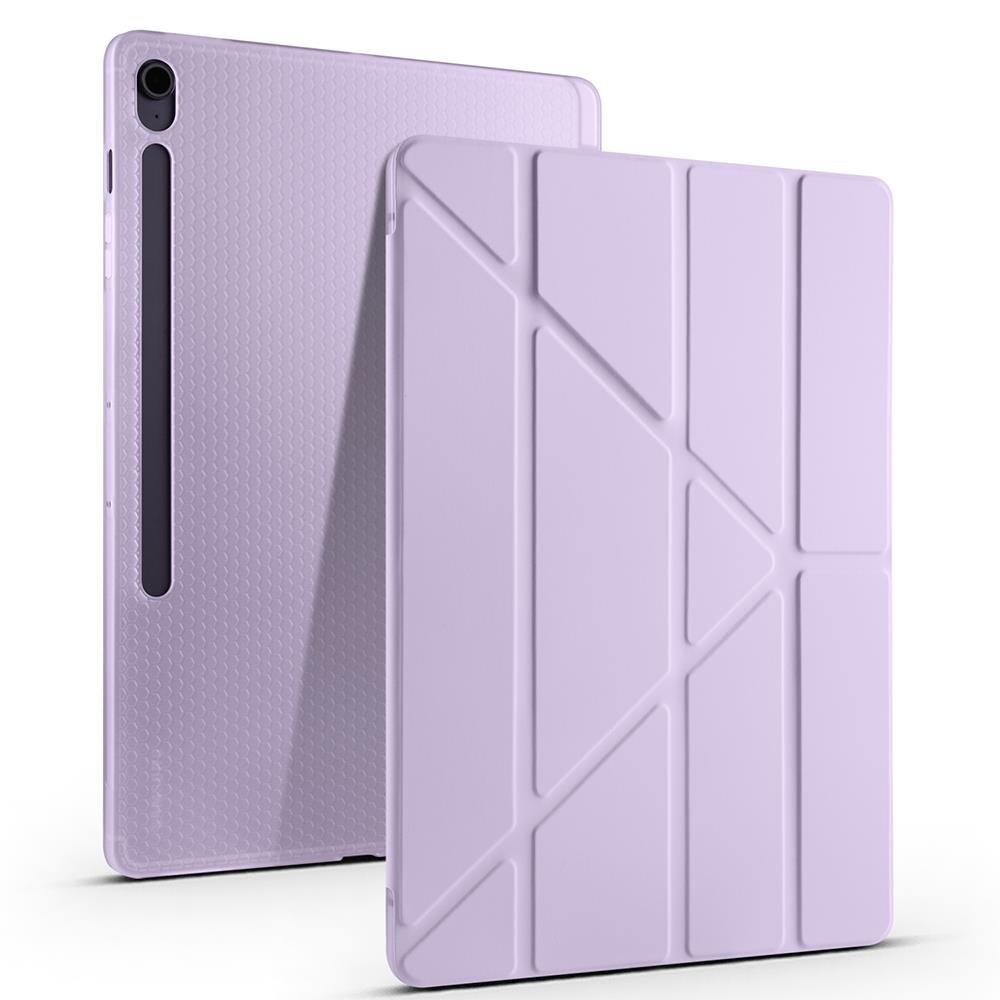 Galaxy Tab S10 FE+ Plus 13.1'' SM-X620 2025 uyumlu Kapaklı Kılıf Kalem Bölmeli Standlı Uyku Modlu Lila