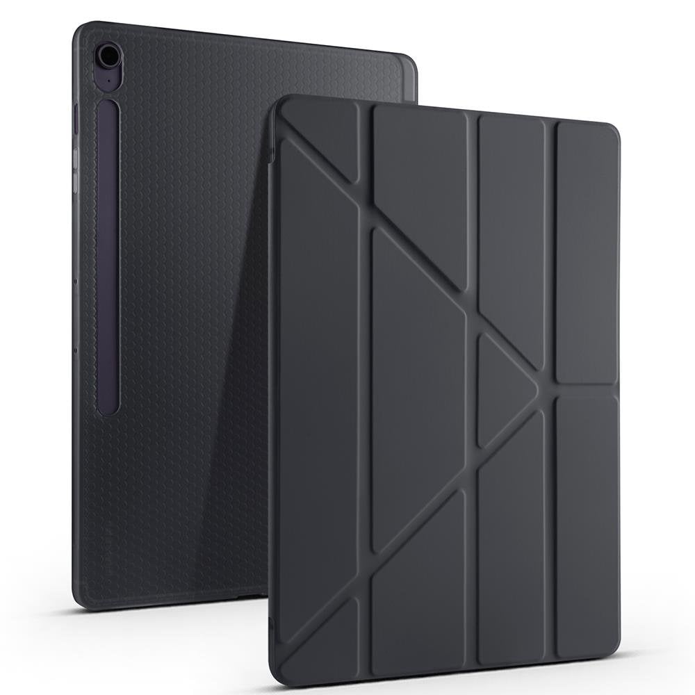 Galaxy Tab S10 FE+ Plus 13.1'' SM-X620 2025 uyumlu Kapaklı Kılıf Kalem Bölmeli Standlı Uyku Modlu Siyah