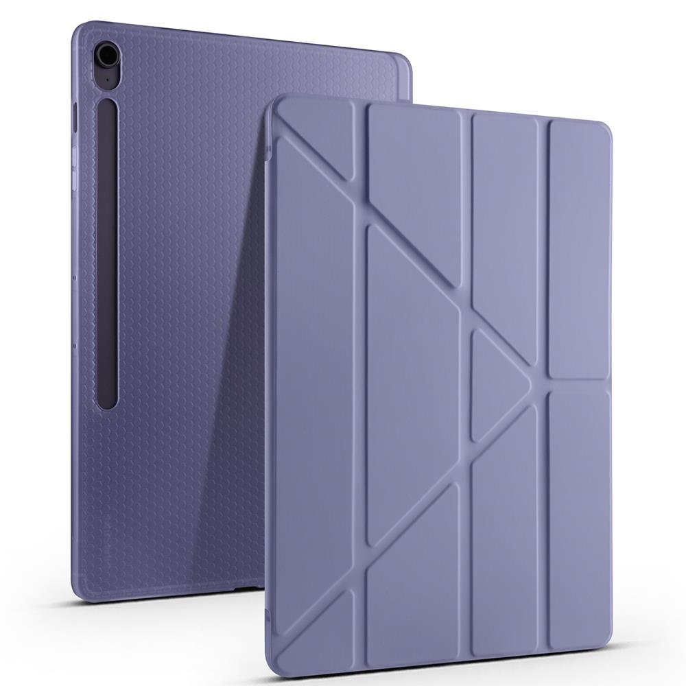 Galaxy Tab S10 FE+ Plus 13.1'' SM-X620 2025 uyumlu Kapaklı Kılıf Kalem Bölmeli Standlı Uyku Modlu Levander Gray