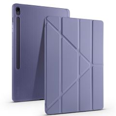 Galaxy Tab S10 FE+ Plus 13.1'' SM-X620 2025 uyumlu Kapaklı Kılıf Kalem Bölmeli Standlı Uyku Modlu Levander Gray