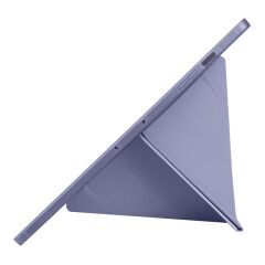 Galaxy Tab S10 FE+ Plus 13.1'' SM-X620 2025 uyumlu Kapaklı Kılıf Kalem Bölmeli Standlı Uyku Modlu Levander Gray