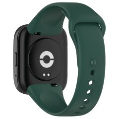 Xiaomi Redmi Watch 3 Active Silikon Kordon Tam Uyumlu Pim Tasarımı Spor Kayış Özel Üretim Koyu Yeşil