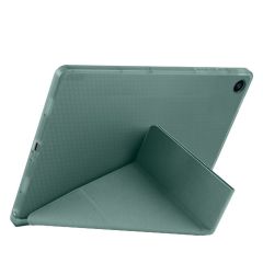 Galaxy Tab A9 8.7'' uyumlu Kılıf Kalem Bölmeli Standlı Uyku Modlu Kapaklı Tablet Kılıfı Koyu Yeşil