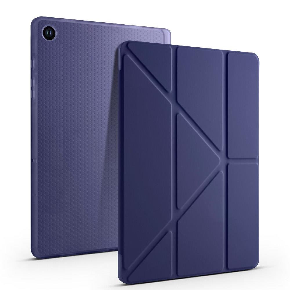 Galaxy Tab A9 8.7'' uyumlu Kılıf Kalem Bölmeli Standlı Uyku Modlu Kapaklı Tablet Kılıfı Lacivert