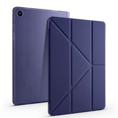 Galaxy Tab A9 8.7'' uyumlu Kılıf Kalem Bölmeli Standlı Uyku Modlu Kapaklı Tablet Kılıfı Lacivert