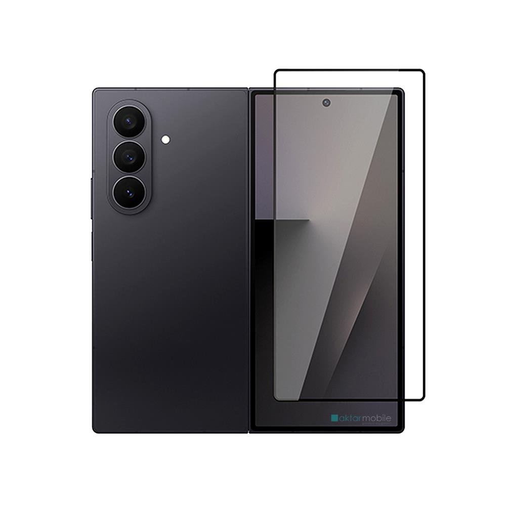 Galaxy Z Fold 7 uyumlu Ekran Koruyucu Temperli Cam Tam Kapatan 9H Koruma