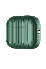 Apple Airpods Pro 2. Nesil Tam Uyumlu Kılıf Hoparlör ve Mikrofon Delikli Kapak Şeritli Bavul Tasarım Yeşil