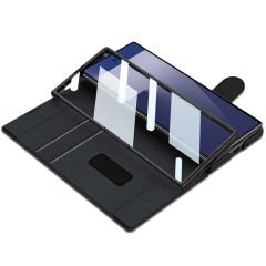 Galaxy Z Fold 7 uyumlu Kapaklı Cüzdan Kartlık Kılıf Standlı Kalemlikli Kamera Korumalı Kapak