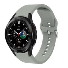 Samsung Galaxy Watch 7 40 / 44 mm Silikon Kordon Tam Uyumlu Pim Tasarımı Premium Spor Kayış Gri