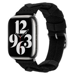 Apple Watch 10 42 mm Uyumlu Kumaş Örgü Kordon Hermes Bridon Üç Boyutlu Tasarım Kayış