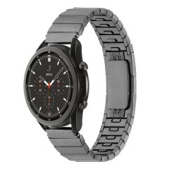 Huawei Watch GT 3 Pro 46 mm Uyumlu Metal Kordon Baklalı Model Paslanmaz Çelik Kayış Kelebek Toka Titanyum Gri