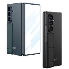 Galaxy Z Fold 7 uyumlu Kılıf Cam Ekran Koruyuculu Standlı Premium Kapak Mat Tasarım