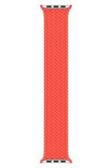 Apple Watch 42 / 44 mm uyumlu Örgü Solo Loop Kordon Large (16 cm) Kayış  - Series SE/6/5/4/3/2/1 Turuncu