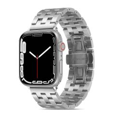 Apple Watch 8 45 mm uyumlu Metal Kordon Premium Paslanmaz Çelik Kayış
