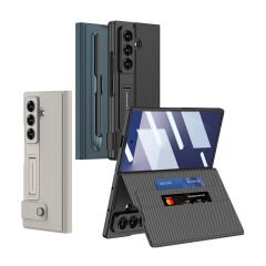 Galaxy Z Fold 7 uyumlu Kalemlikli Kapaklı Cüzdan Kılıf Standlı Kamera Korumalı Kartlıklı Kapak